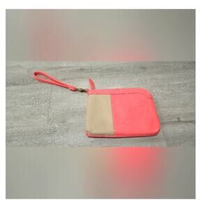 Charming Charlie Tan and Pink Wristlet